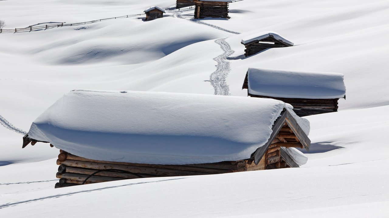 Schneelandschaft im Vinschgau